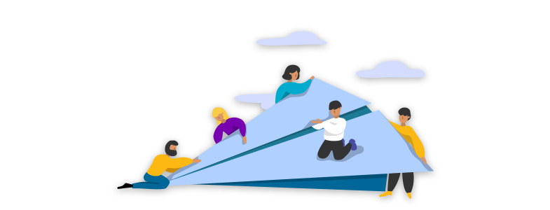 Contact us platform illustration showing customer support assistance, email, and phone options for quick and reliable communication with our team