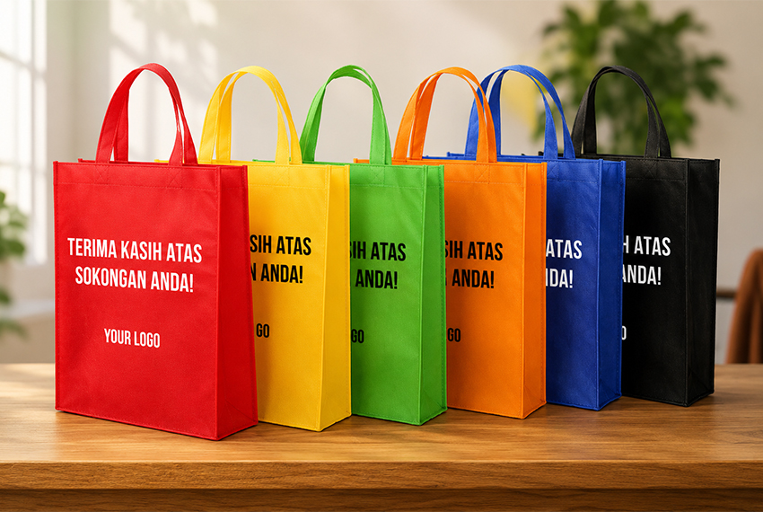 Political election non woven bag design featuring campaign branding, candidate messaging and reusable promotional merchandise